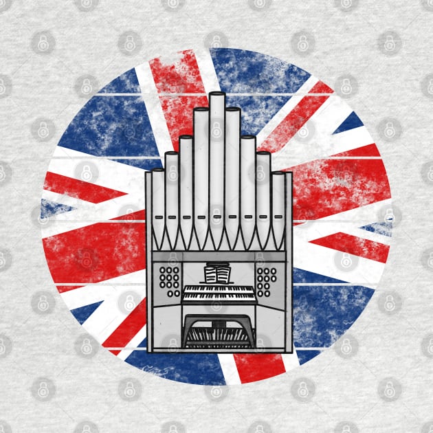 Church Organ UK Flag Britain Organist British Musician by doodlerob